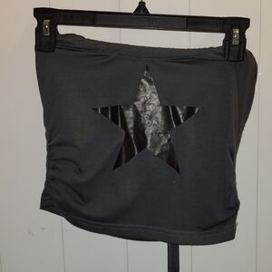 Gray Shirt with Black Star Design